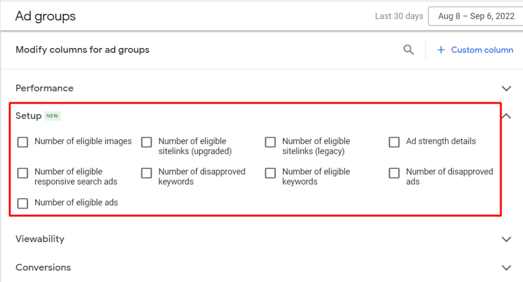 Google Ads Campaign and Ad Group Setup Column Updates - Sorcery Media Group